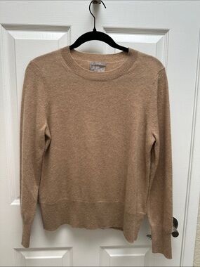 J. Crew Camel Cashmere Crewneck Sweater